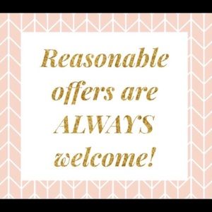 Reasonable offers accepted